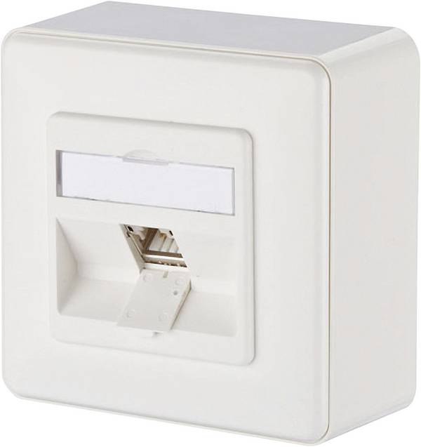 Metz Connect Netzwerkdose Aufputz CAT 6a 1 Port Reinweiß