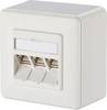 Metz Connect Netzwerkdose Aufputz CAT 6a 3 Port Reinweiß