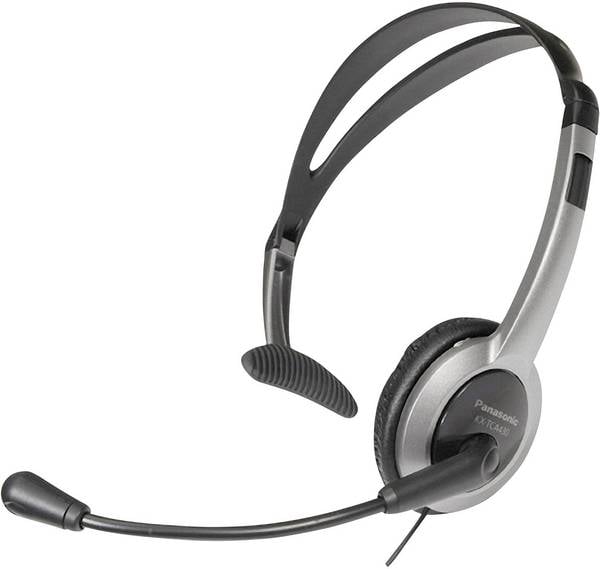 Panasonic RP-TCA 430  On Ear Headset kabelgebunden Mono Silber, Schwarz  Mikrofon-Stummschaltung Telefon