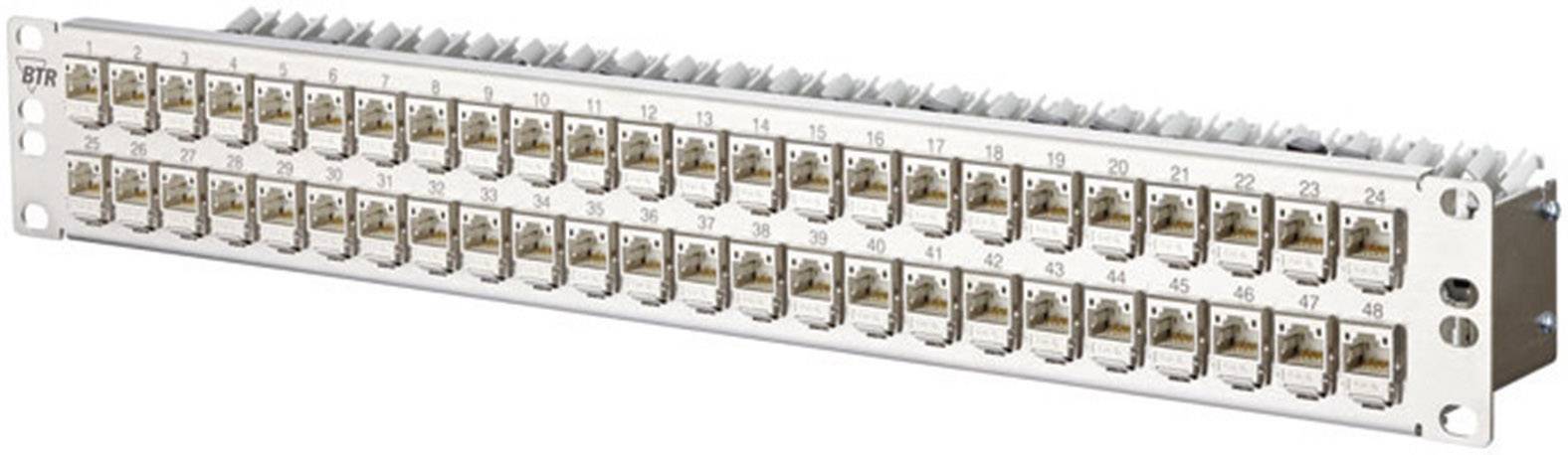 Metz Connect 130B11P4-E 48 Port Netzwerk-Patchpanel CAT 6a 1.5 HE Bestückt-0