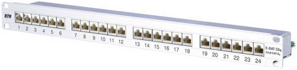 Metz Connect 130855C-E 24 Port Netzwerk-Patchpanel 483 mm (19") CAT 6a 1 HE Silber (metallic) Bestückt