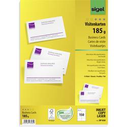 Image of Sigel DP830 Bedruckbare Visitenkarten, microperforiert 85 x 55 mm Hochweiß 150 St. Papierformat: DIN A4