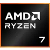 Logo von 'AMD Ryzen 7' auf einem schwarzen Hintergrund mit orangefarbener Umrandung, das die AMD- und Ryzen-Markennamen in fetten weißen Buchstaben präsentiert.