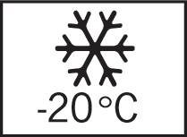 Ein einfaches Symbol zeigt eine Schneeflocke über der Temperaturanzeige '-20 °C', was extreme Kälte darstellt.
