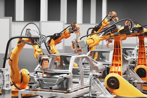 Fertigungsroboter in der Autoindustrie