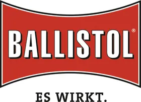 Logo der Marke Ballistol mit grauer Umrandung. Weiterleitung zum Markenshop von Ballistol
