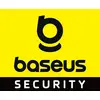 Logo von Baseus Security mit großem 'b'-Symbol auf gelbem Hintergrund, darunter der Text 'baseus' und 'SECURITY' in Schwarz.