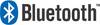 Bluetooth-Logo: Ein stilisiertes 'B' in WeiÃƒÅ¸ auf einem blauen Schild links, daneben der Text 'Bluetooth' in schwarzer Schrift.