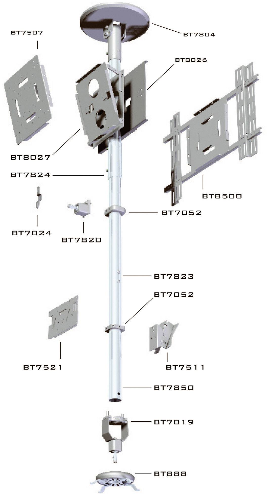 B-TECH System 2 BT7822 - Montagekomponente (Deckenplatte, Deckenplattenabdeckung)-1
