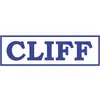 Logo mit dem Text 'CLIFF' in blauen Großbuchstaben auf weißem Hintergrund, umrahmt von einem blauen Rechteck.
