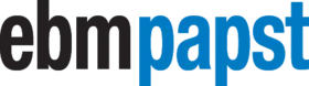 Logo der Marke EBM Papst mit grauer Umrandung. Weiterleitung zum Markenshop von EBM Papst