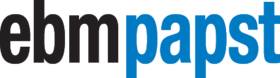 Logo der Marke EBM Papst mit grauer Umrandung. Weiterleitung zum Markenshop von EBM Papst