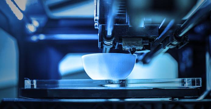 Druckkopf und Heizplatte bei einem 3D-Drucker