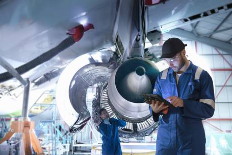 Turbine im Flugzeug