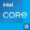 Intel Core i5 Logo auf blauem Hintergrund.