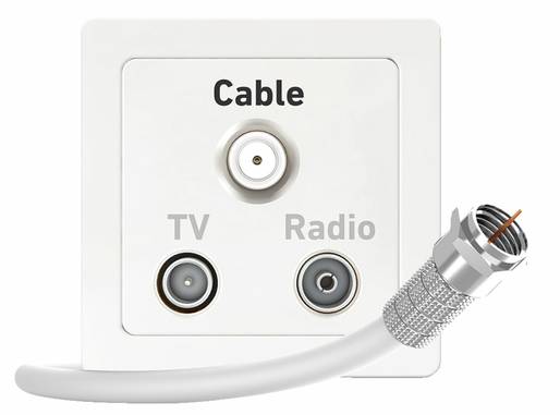 Multimediální zásuvka pro TV, rádio a internet