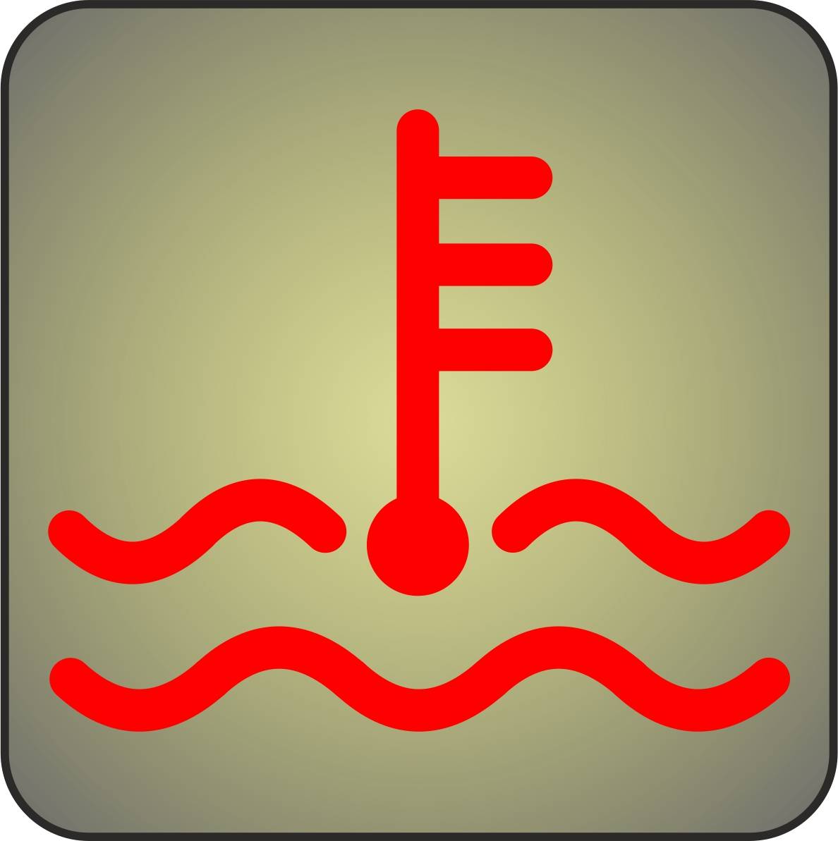 Kontrollleuchte Überhitzung