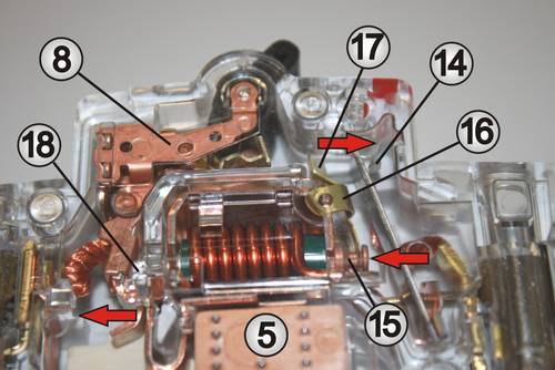 Attivazione magnetica in caso di cortocircuito