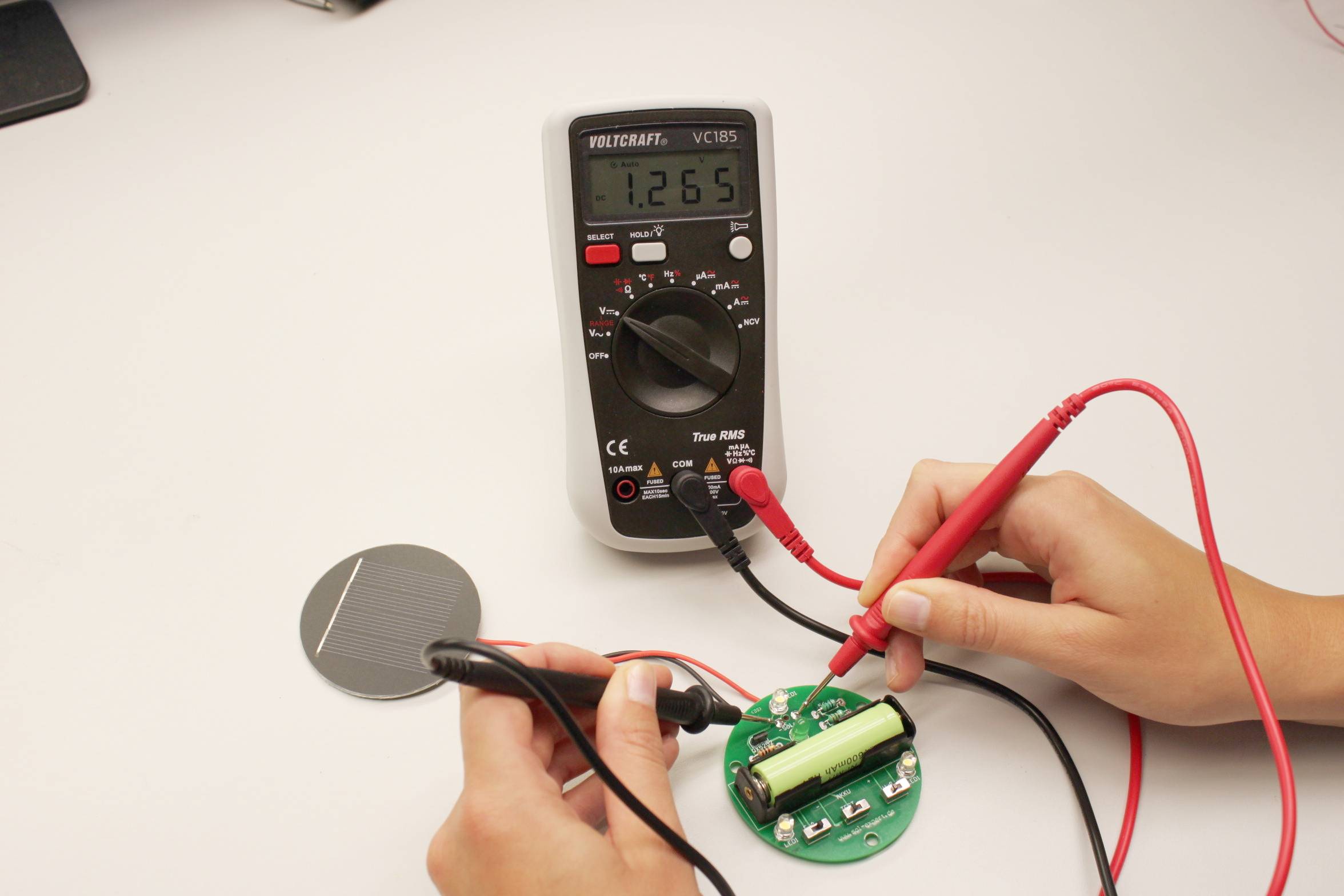 Ladespannung messsen