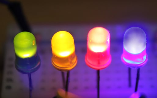 Farbig leuchtende LEDs