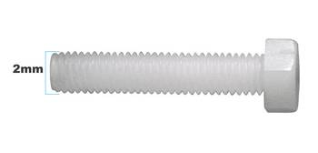 M2 Schraube aus Kunststoff