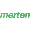 Lila Schriftzug 'merten' auf weißem Hintergrund, zeigt den Markennamen.