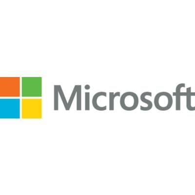'Microsoft'-Logo mit vier bunten Quadraten links und dem Schriftzug 'Microsoft' in grauer Farbe rechts.