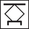 Ein weißes Diagrammsymbol auf schwarzem Hintergrund zeigt ein geradliniges Pendelschwingungsmodell.