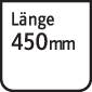 'Rechteck mit der Aufschrift "Länge 450mm".'