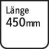 'Rechteck mit der Aufschrift "Länge 450mm".'