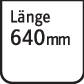 'Länge 640 mm' steht in einem rechteckigen Feld.