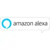 Sprachblase mit dem Logo und Text 'amazon alexa', Symbol für Sprachassistenten-Technologie.