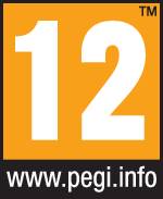 PEGI-Alterskennzeichnung '12', zeigt empfohlene Altersgrenze für Medieninhalte.