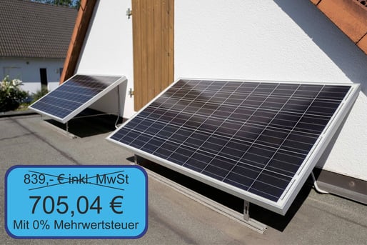 Fiktives Angebotsbeispiel für eine Solaranlage ohne Umsatzsteuer