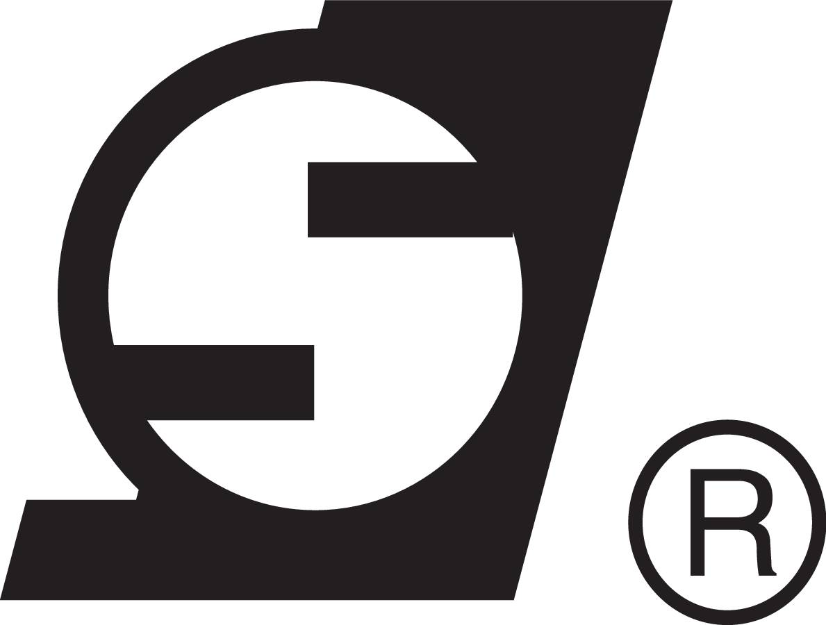 Ein stilisiertes Logo, das ein 'G' in einem schrägen Rechteck darstellt, daneben ein eingetragenes Warenzeichen-Symbol.