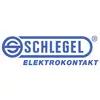 Logo der Firma mit dem Text 'Schlegel Elektrokontakt' in blauer Schrift auf weißem Hintergrund.