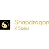 Das Bild zeigt das goldene Snapdragon-Logo und den Text 'Snapdragon X Series' in goldener Schrift auf schwarzem Hintergrund.