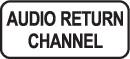 Das Bild zeigt einen schwarzen Bereich mit verschwommener Textdarstellung. Möglicherweise steht dort 'AUDIO RETURN CHANNEL'.