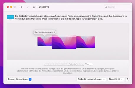 Display Einstellungen Mac