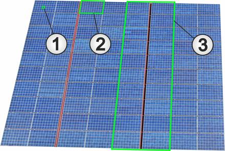 Solarfeld mit 80 Solarmodulen