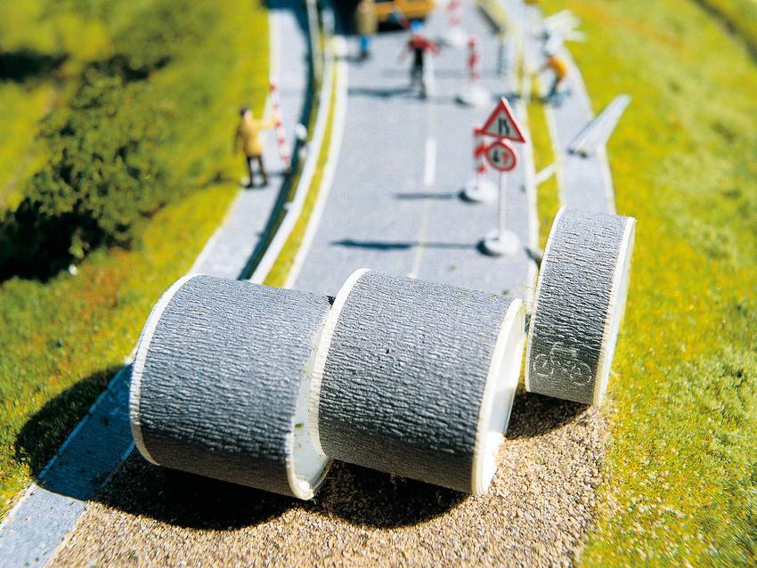 Straßenbau auf der Modellbahnanlage