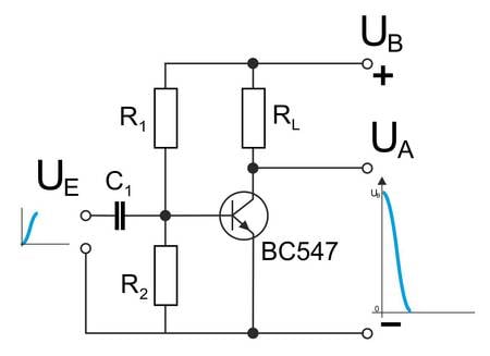 Schaltbild eines Transistorverstärkers
