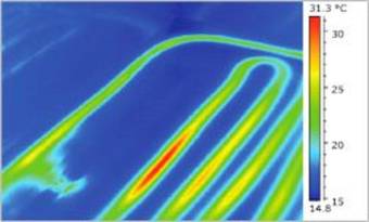 Caméra thermique localisant des défauts d’étanchéité sur des conduites et câbles