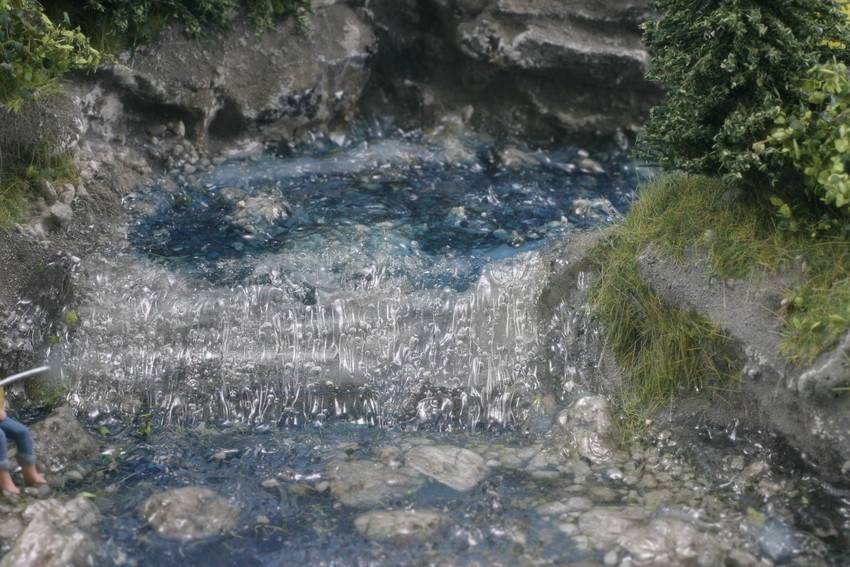 Gestaltung eines Wasserfalls