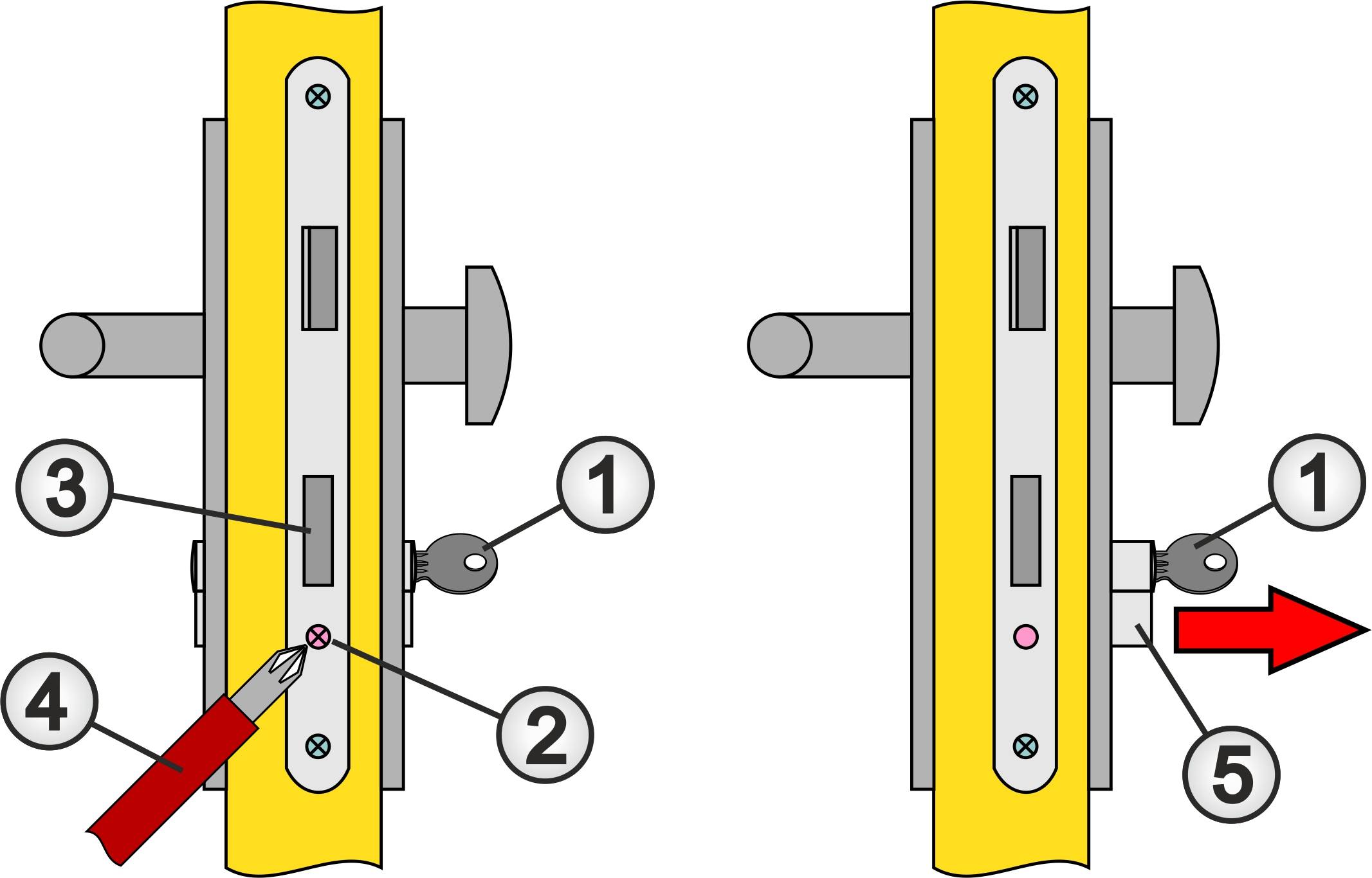 Schließzylinder Türschloss Profil-Zylinder Zylinderschloss mit 5 Schlüsseln 