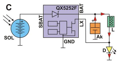 Schaltskizze des Stromverlaufs wenn der Transistor sperrt
