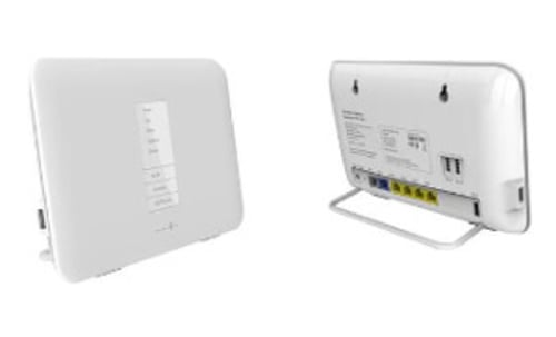 WLAN-Router von hinten und vorne