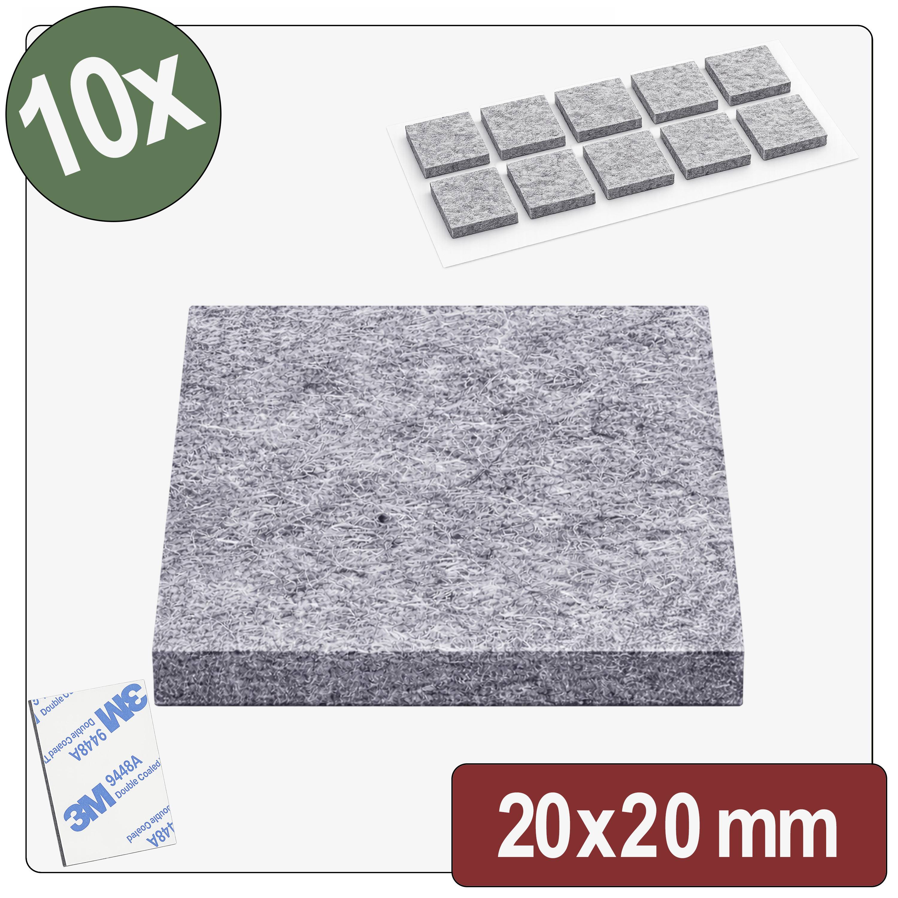 Quadrios 26SA109 Viltglijders Zelfklevend, Rond Grijs (&Oslash; x h) 20 mm x 4 mm 10 stuk(s) Piece