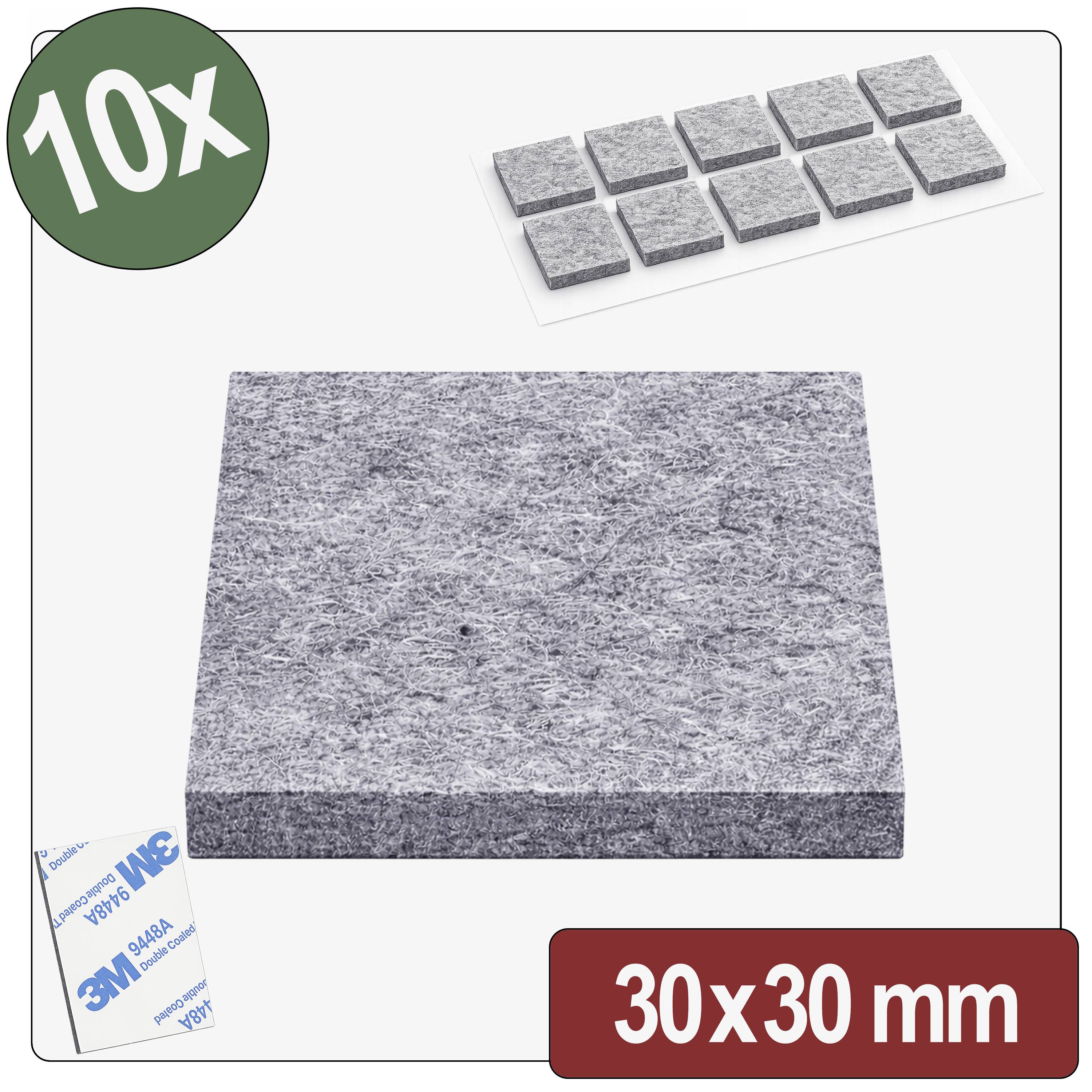 Quadrios 26SA111 Viltglijders Zelfklevend, Rond Grijs (l x b x h) 30 x 30 x 4 mm 10 stuk(s)
