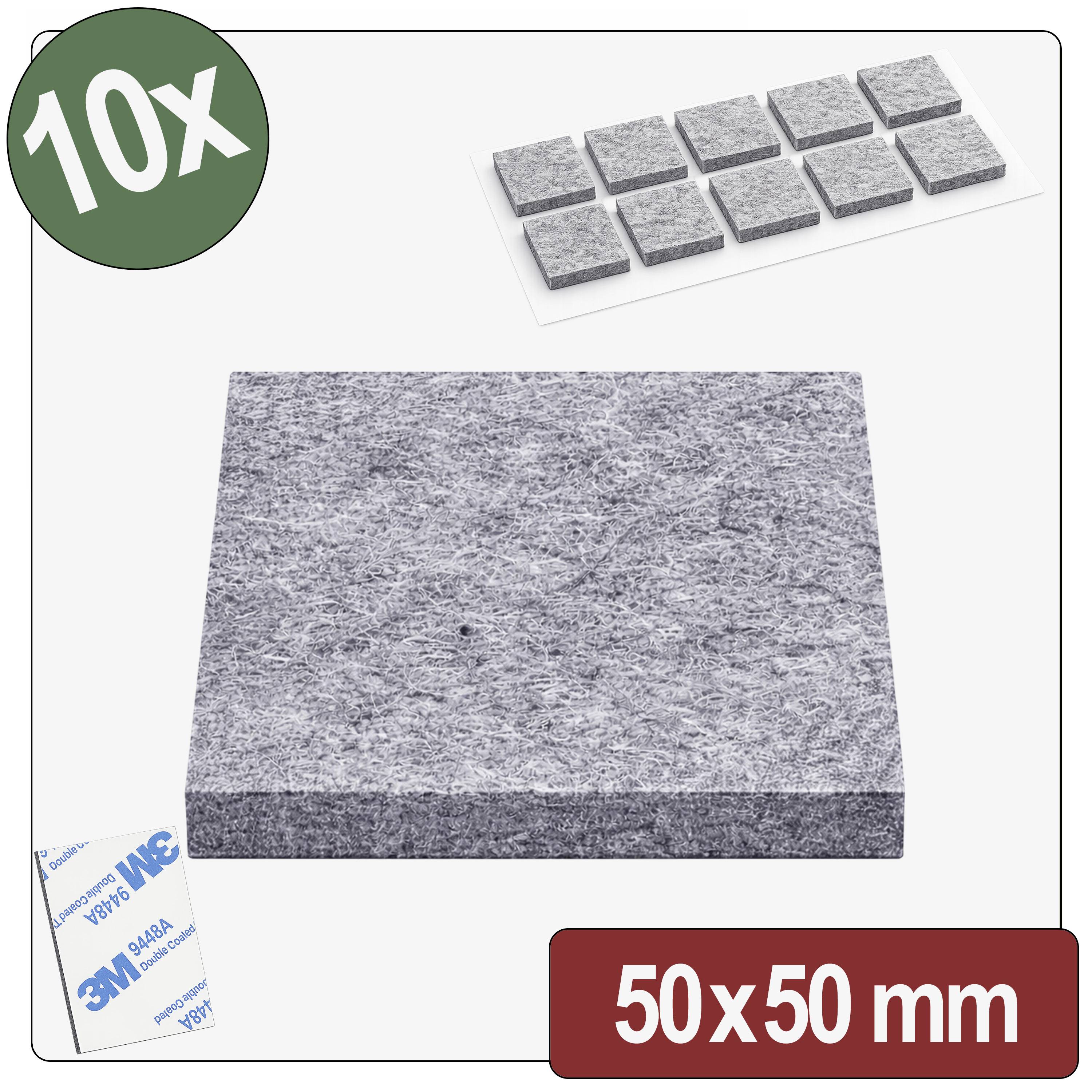 Quadrios 26SA113 Viltglijders Zelfklevend, Rond Grijs (&Oslash; x h) 50 mm x 4 mm 10 stuk(s)